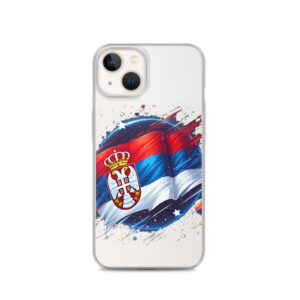 Силиконска маскица СРБИЈА за iPhone 13