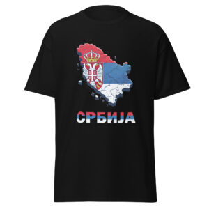 Мајица Кратки Рукав „СРБИЈА“ Црна